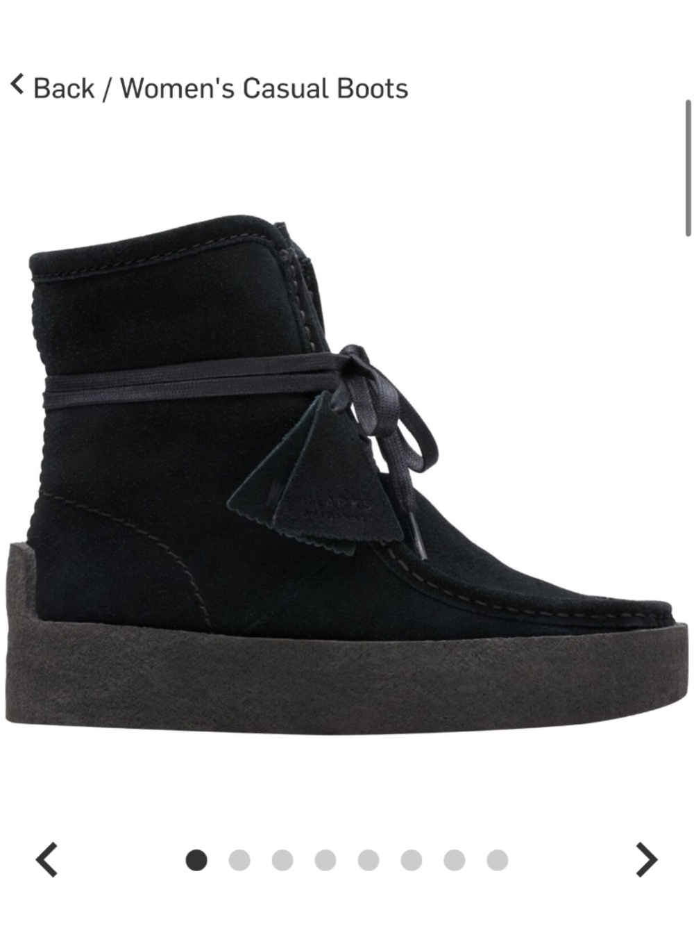 Clarks Wallabee Cup Hi Suede Black Shearling Fur Winter Comfy Casual Boot Shoes
